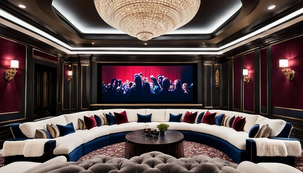 High-end home theater decor